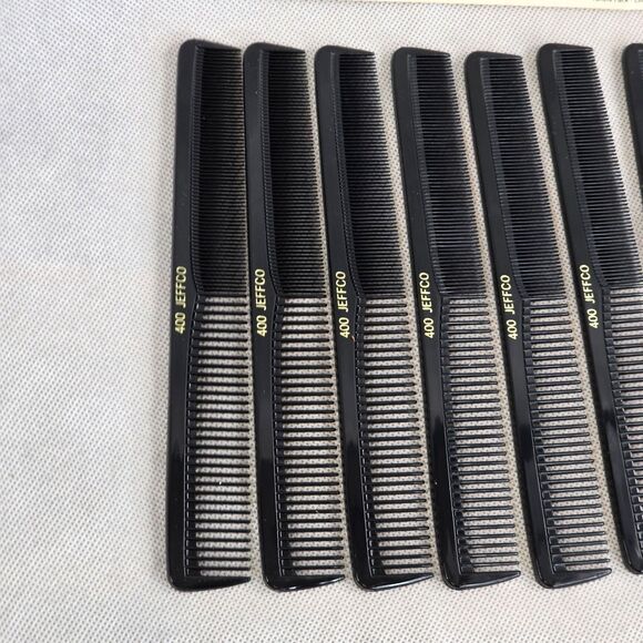 Krest JEFFCO 400 Hair Combs Lot Of 8 Hair Barbers Wide & Small Tooth 7 In USA - Picture 2 of 8